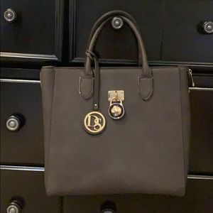 Dark heather grey tote